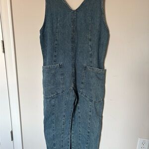 We The Free Blue Denim Top